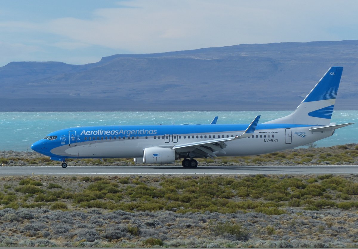 Boeing 737-800, LV-GKS, Aerolineas Argentinas, El Calafate International Airport (FTE), 13.1.2017