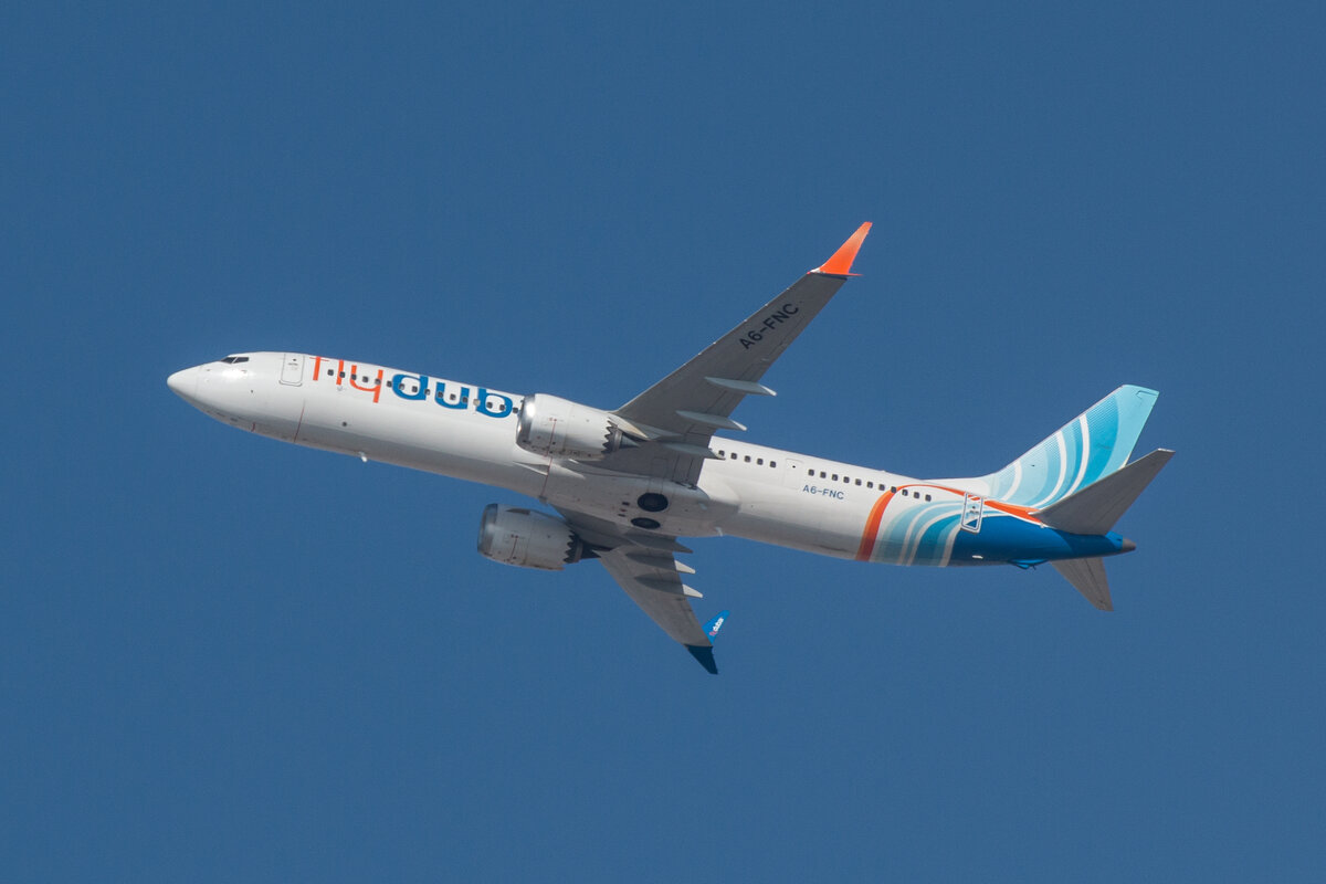 Boeing 737 Max 8, Fly Dubai (A6-FNC), Dubai, 09.02.2024
