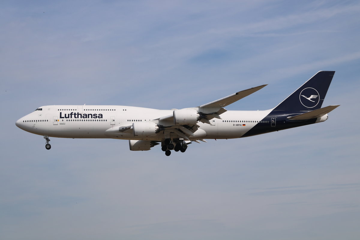 Boeing 747-8i, D-ABYA, Lufthansa, Frankfurt am Main, 20.7.2019