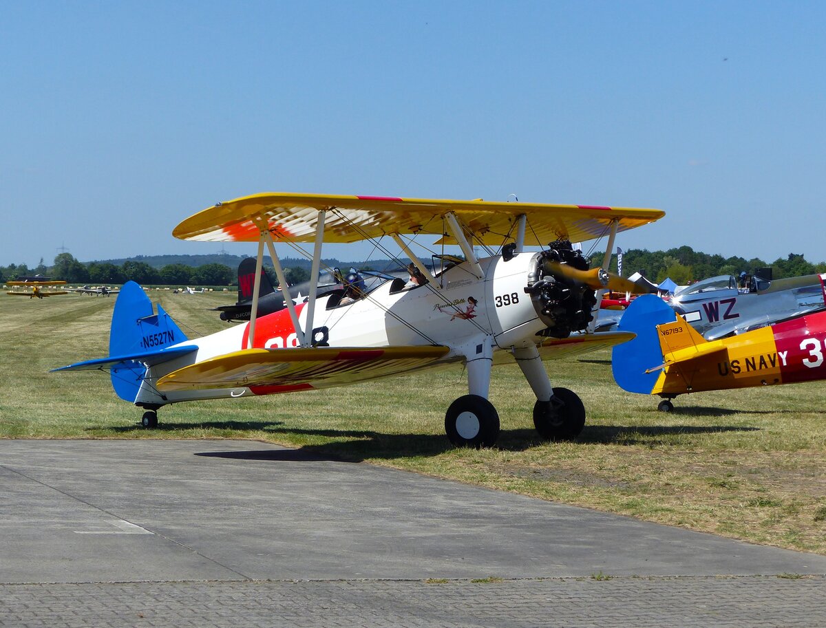 Boeing B75N1 Stearman (PR-17 Kaydet), N5527N, Flugplatz Gelnhausen (EDFG), 11.7.2026