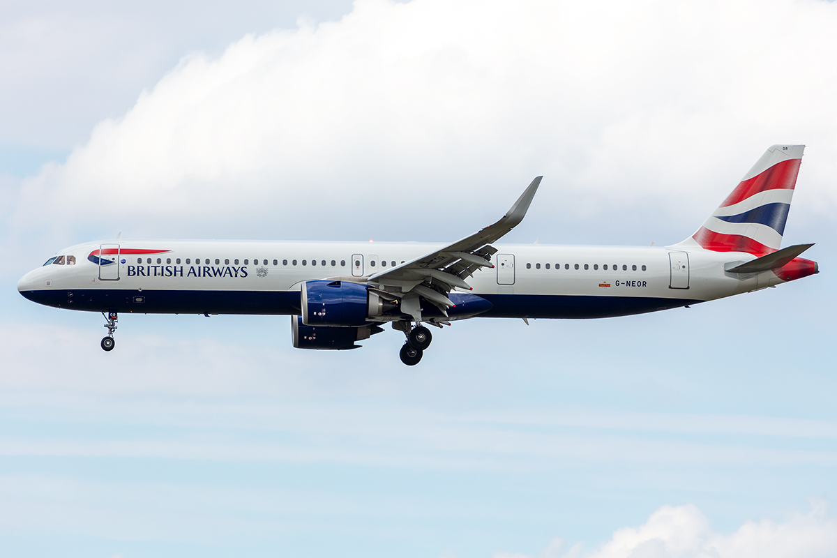 British AIrlines, G-NEOR, Airbus, A321-251NX, 16.08.2021, BER, Berlin, Germany
