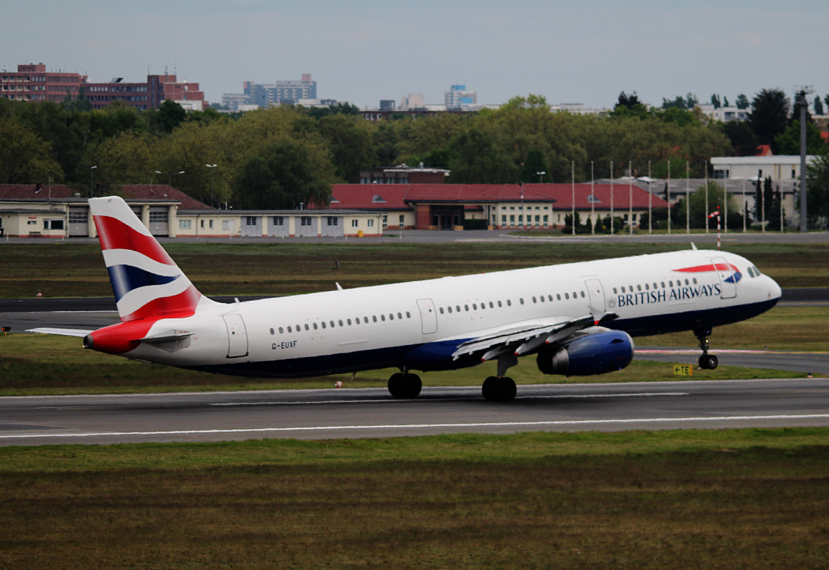 British Airways A 321-231 G-EUXF beim Start in Berlin-Tegel am 27.04.2014