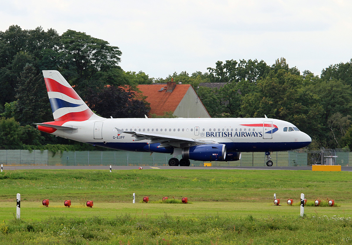 British Airways, Airbus A 319-131, G-EUPF, TXL, 12.09.2017