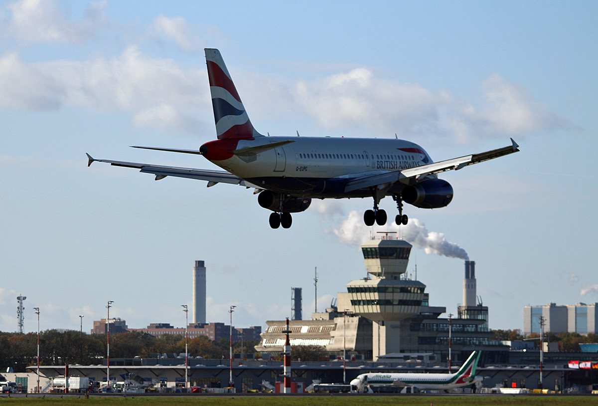 British Airways, Airbus A 319-131, G-EUPC, TXL, 30.10.2017