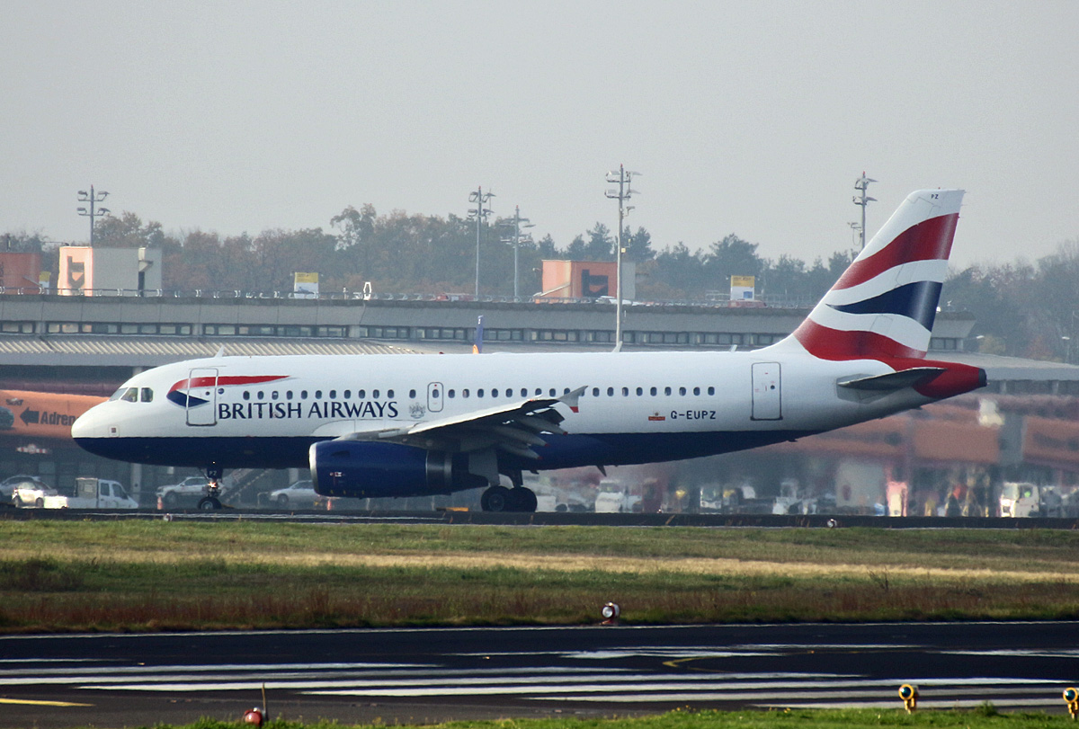 British Airways, Airbus A 319-131, G-EUPZ, TXL, 07.11.2020