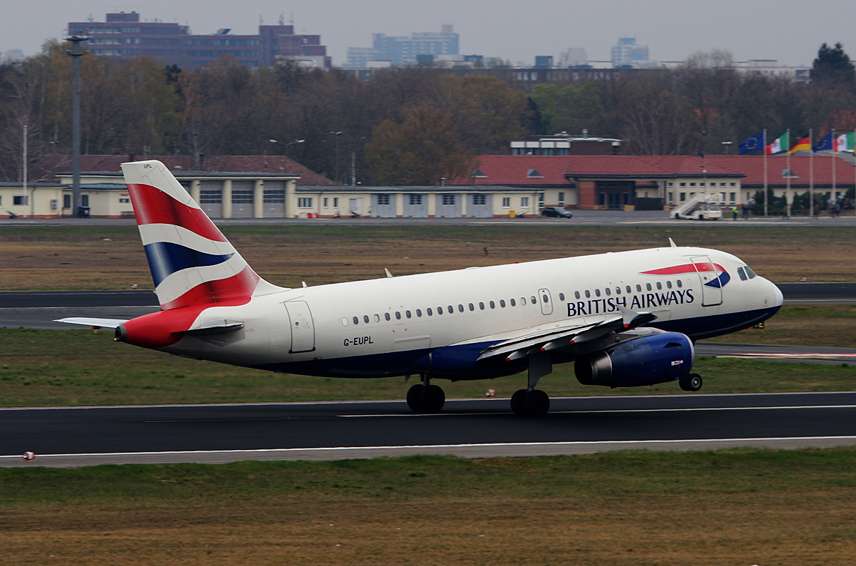 British Airways, Airbus A 319-131, G-EUPL, TXL, 10.04.2016