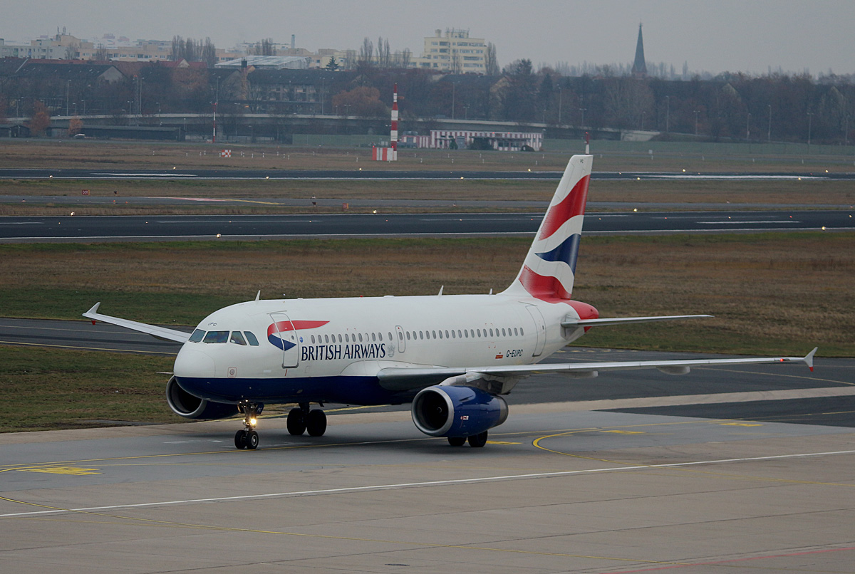 British Airways, Airbus A 319-131, G-EUPC, TXL, 25.11.2016