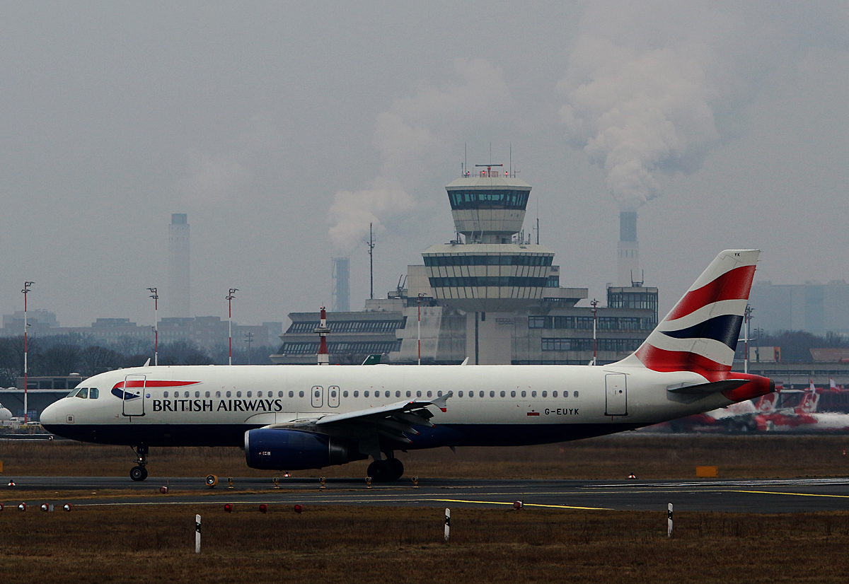 British Airways, Airbus A 320-232, G-EUYK, TXL, 08.02.2017