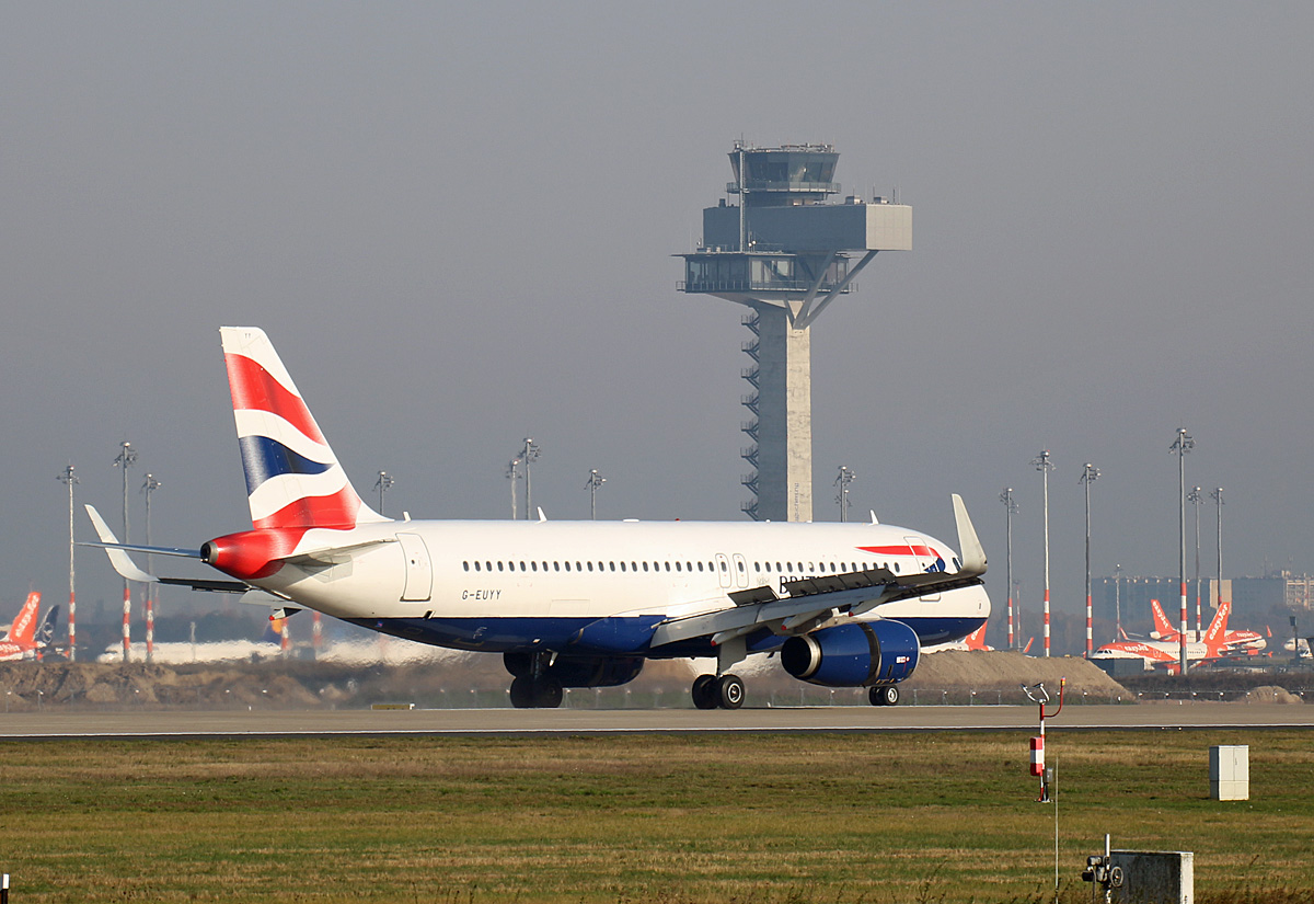 British Airways, Airbus A 320-232, G-EUYY, BER, 08.11.2020