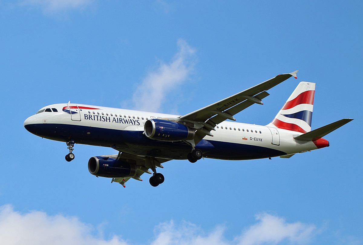British Airways, Airbus A 320-232, G-EUYK, BER, 22.05.2021