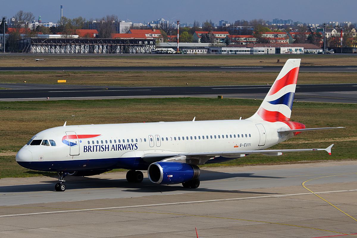 British Airways, Airbus A 320-232, G-EUYI, TXL, 09.04.2016
