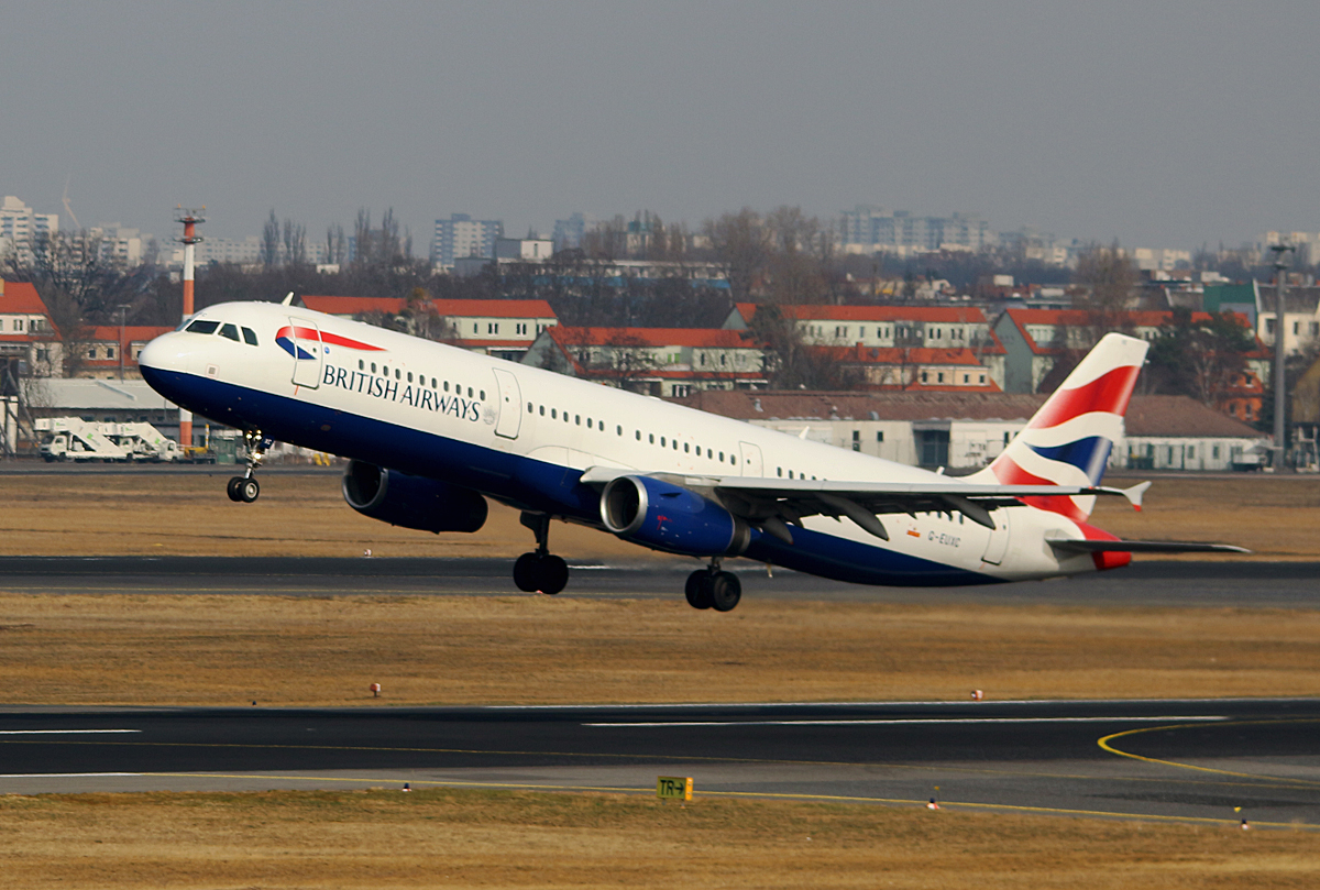 British Airways, Airbus A 321-231 G-EUXC, TXL, 08.03.2016