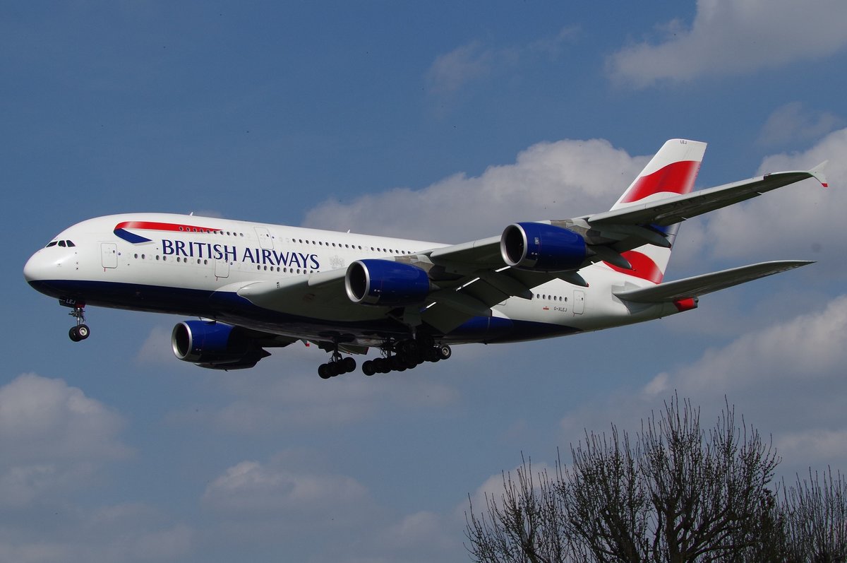 British Airways  Airbus A380-800, G-XLEJ, 14.04.2018 London-Heathrow