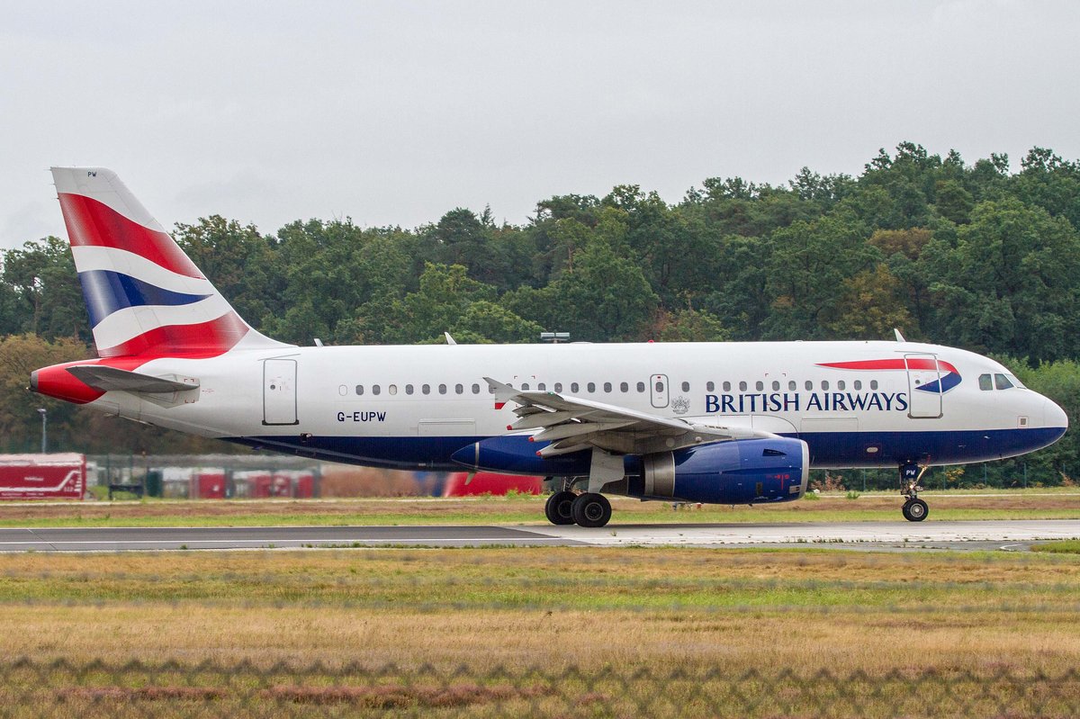 British Airways (BA-BAW), G-EUPW, Airbus, A 319-131, 19.09.2016, FRA-EDDF, Frankfurt, Germany