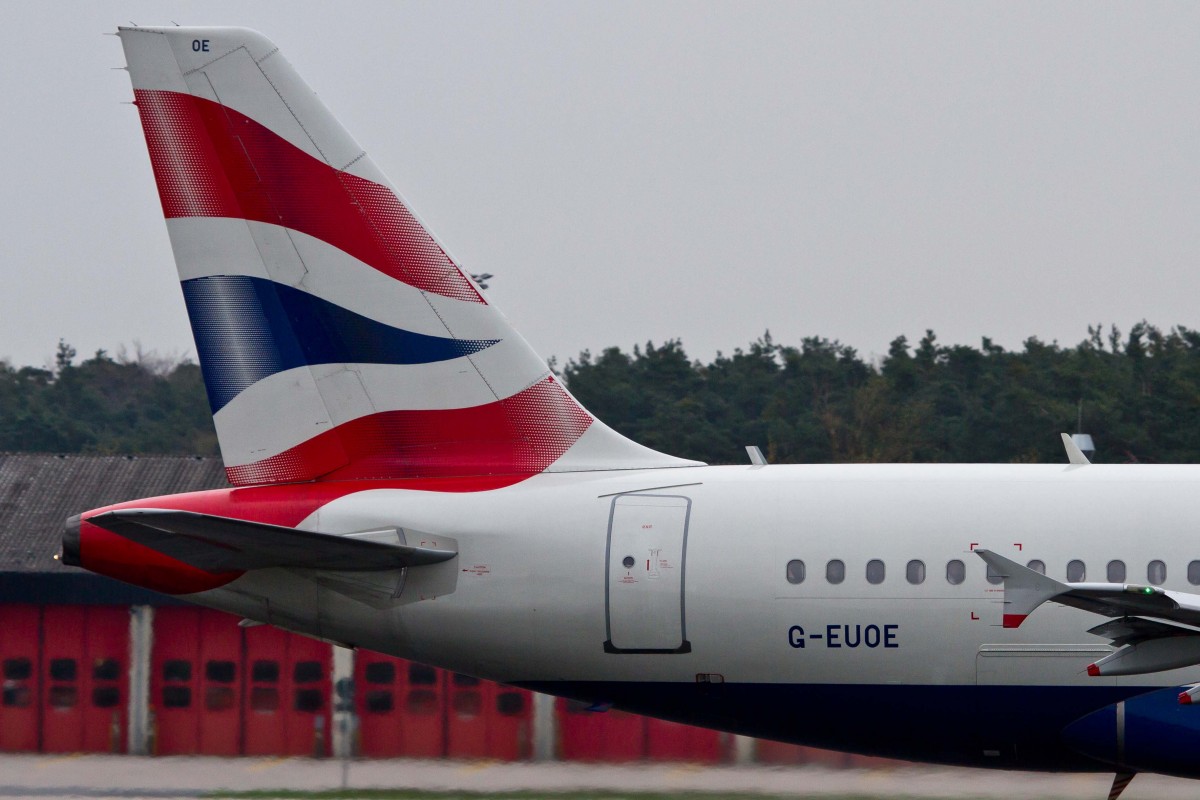 British Airways (BA/BAW), G-EUOE, Airbus, A 319-131 (Seitenleitwerk/Tail), 17.04.2015, FRA-EDDF, Frankfurt, Germany