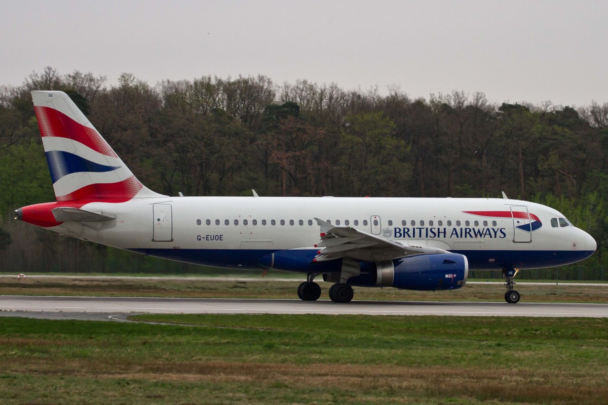 British Airways (BA/BAW), G-EUOE, Airbus, A 319-131, 17.04.2015, FRA-EDDF, Frankfurt, Germany