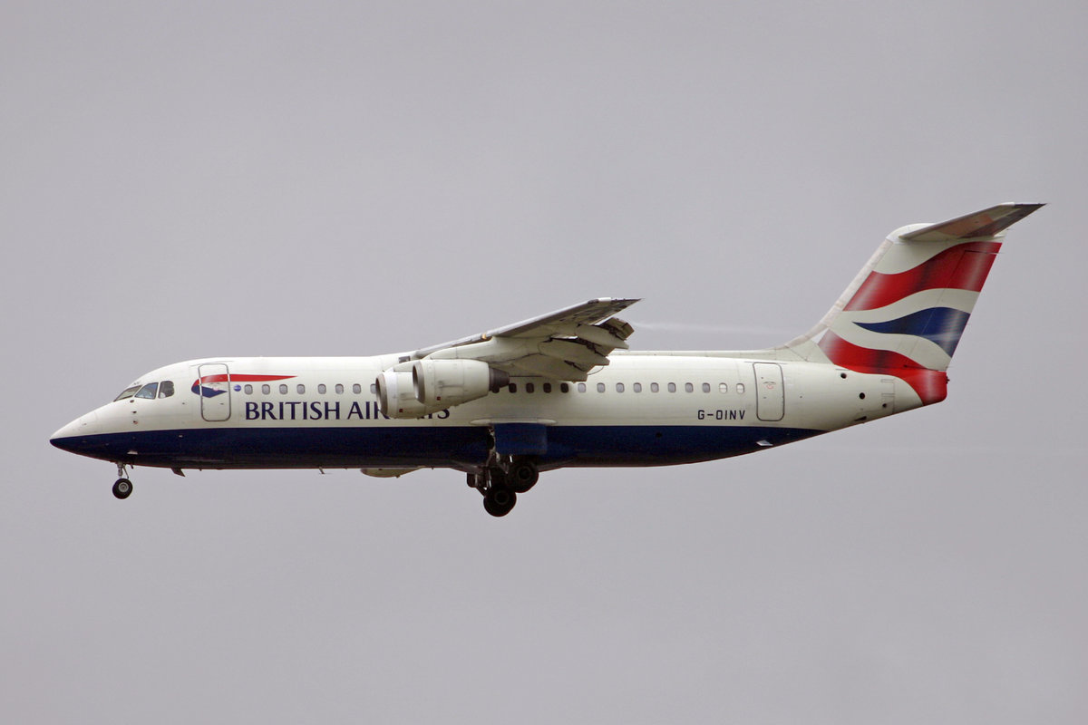 British Airways Citiexpress, G-OINV, BAe 146-300, msn: E3171, 14.August 2006, LGW London Gatwick, United Kingdom.