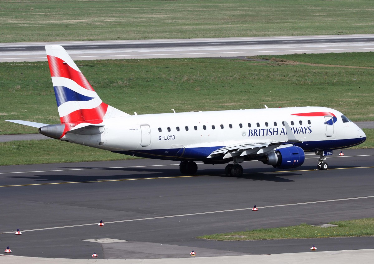 British Airways - City Flyer, G-LCYD, Embraer, 170 STD, 02.04.2014, DUS-EDDL, Dsseldorf, Germany