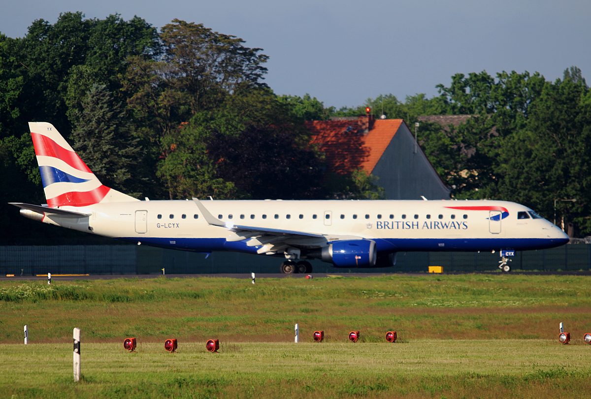 British Airways-CityFlyer, ERJ-190-100LR, G-LCYX, TXL, 25.05.2017