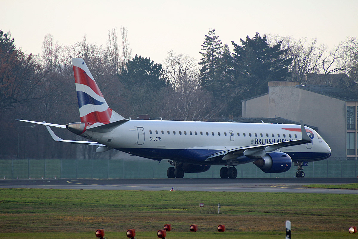 British Airways (CityFlyer), ERJ-190-100SR, G-LCYR, TXL, 30.11.2019