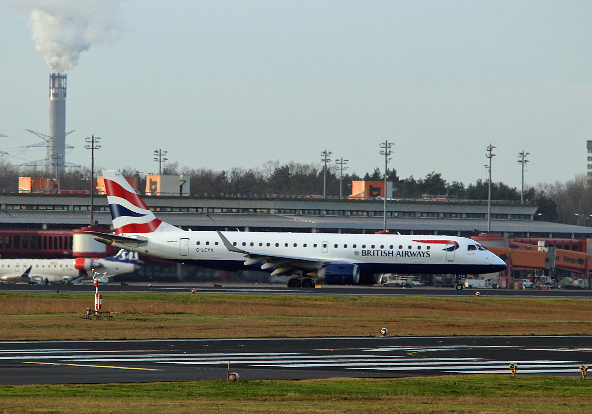 British Airways-CityFlyer, ERJ-190-100SR, G-LCYV, TXL, 06.01.2018
