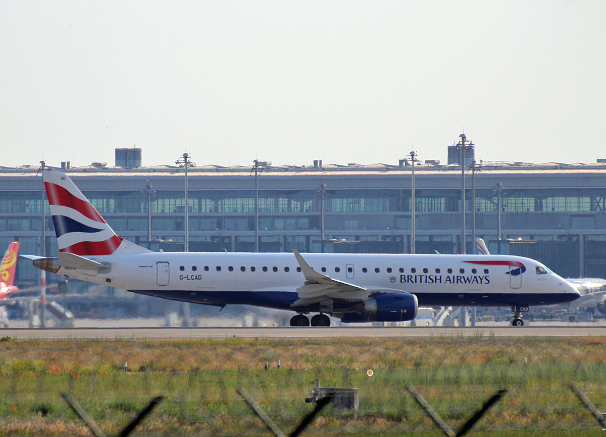 British Airways, ERJ-190-100SR, G-LCAD, BER, 09.06.2023