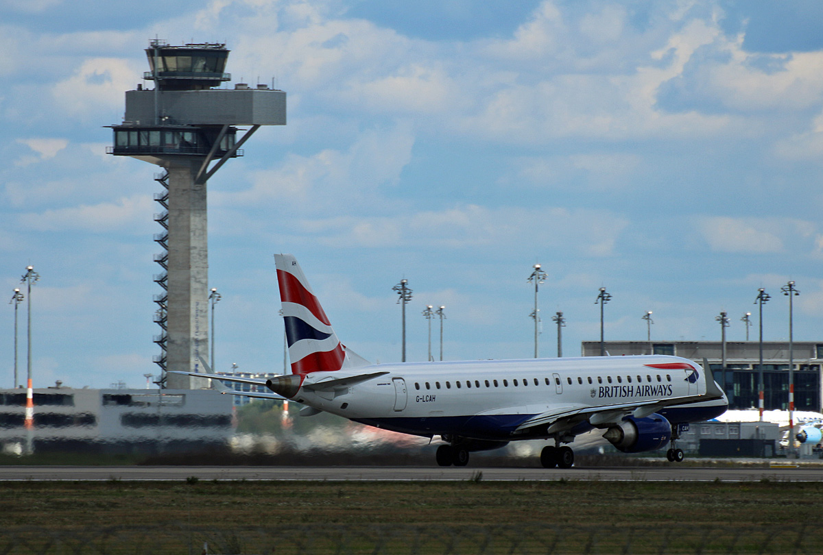British Airways, ERJ-190-100SR, G-LCAH, BER, 02.09.2022