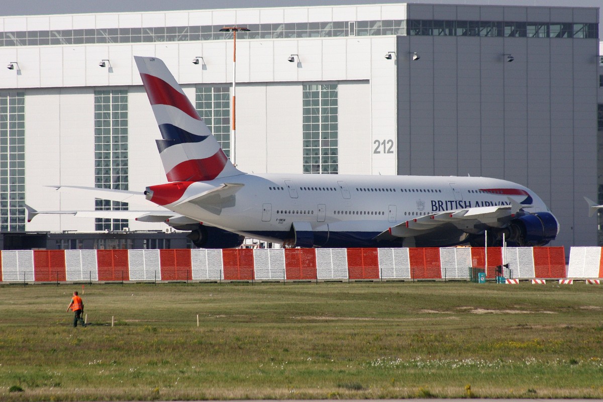 British Airways, F-WWSM,Reg.G-XLEH,(c/n 0163),Airbus A 380-841, 18.09.2014, XFW-EDHI, Hamburg-Finkenwerder, Germany 