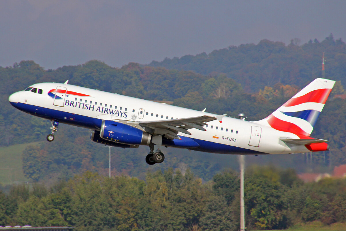 British Airways, G-EUOA, Airbus A319-131, msn: 1513, 16.Oktober 2021, ZRH Zürich, Switzerland.
