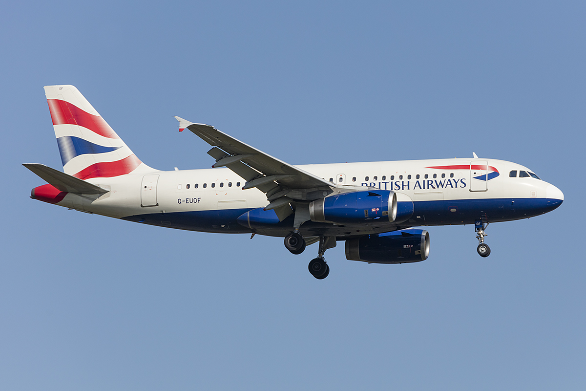 British Airways, G-EUOF, Airbus, A319-131, 18.04.2018, FRA, Frankfurt, Germany 



