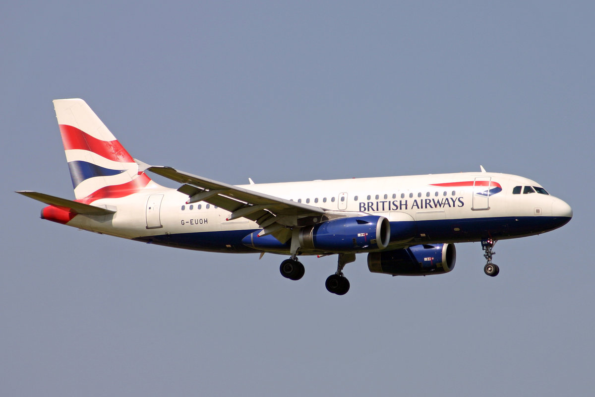 British Airways, G-EUOH, Airbus, A319-131, msn: 1604, 27.Juni 2006, ZRH Zürich, Switzerland.