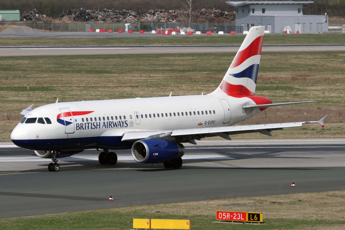 British Airways, G-EUPC, Airbus, A 319-131, 03.04.2015, DUS-EDDL, Düsseldorf, Germany