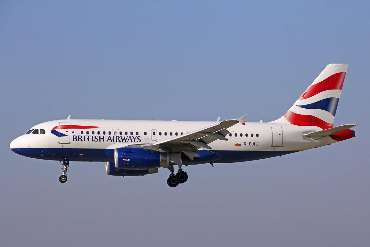 British Airways, G-EUPE, Airbus A319-131, 13.September 2016, ZRH Zürich, Switzerland.