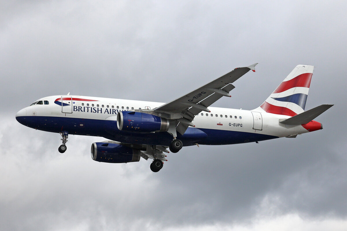 British Airways, G-EUPG, Airbus A319-131, msn: 1222, 03.Juli 2023, LHR London Heathrow, United Kingdom.