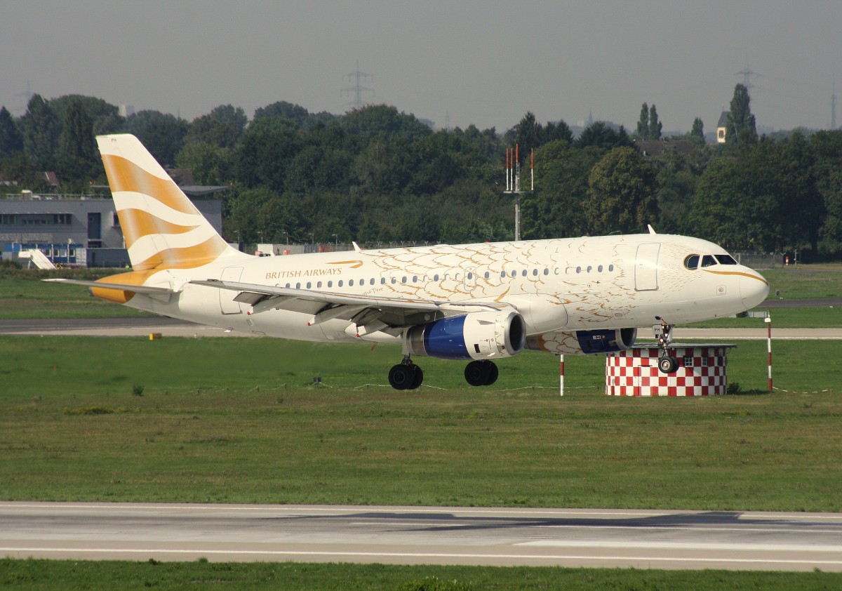 British Airways, G-EUPH, (c/n 1225),Airbus A 319-131, 09.09.2015, DUS-EDDL, Düsseldorf, Germany (Olympic Dove cs.) 