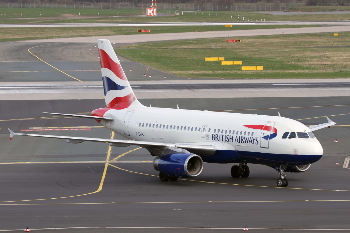 British Airways, G-EUPJ, Airbus, A 319-131, 03.04.2015, DUS-EDDL, Düsseldorf, Germany