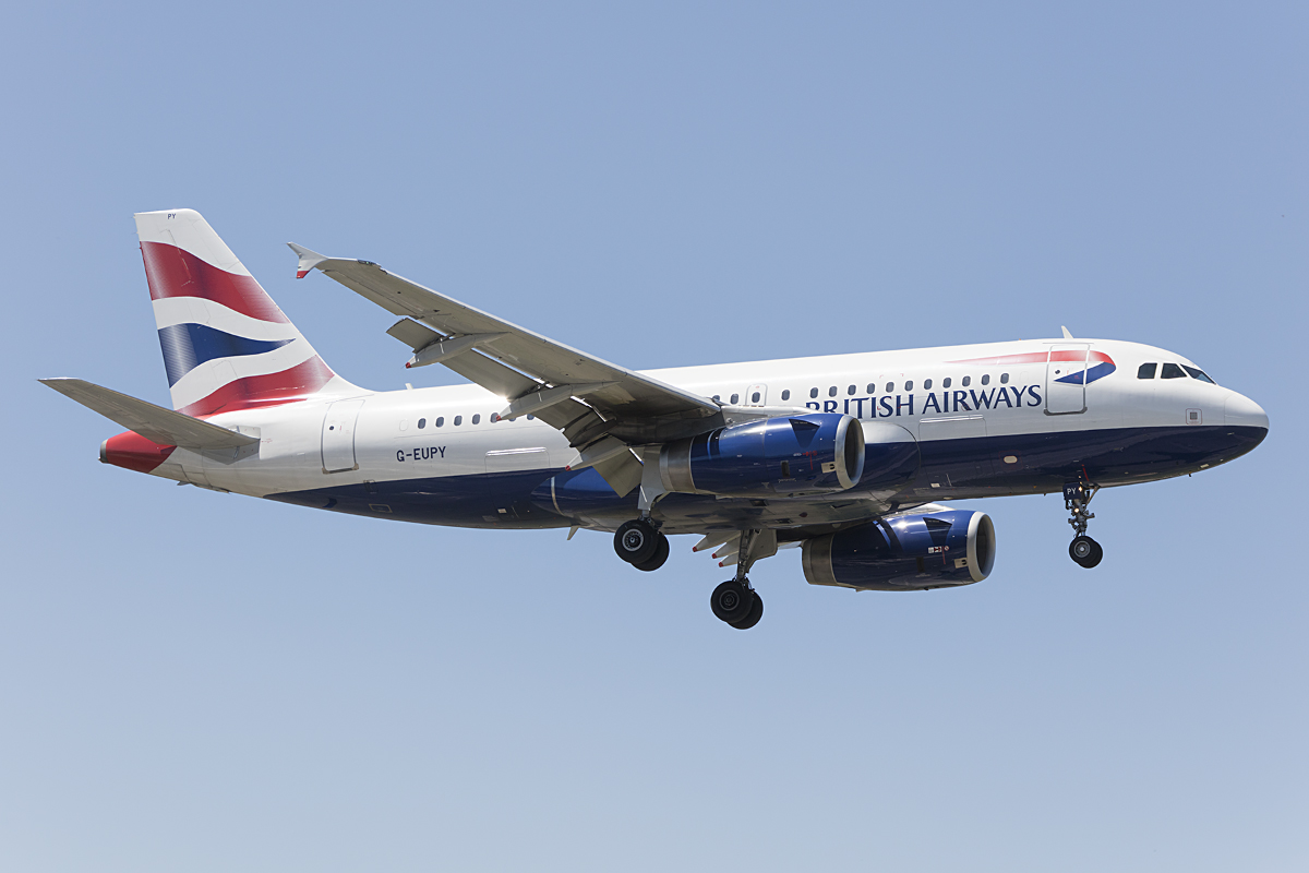 British Airways, G-EUPY, Airbus, A319-131, 17.07.2016, GVA, Geneve, Switzerland




