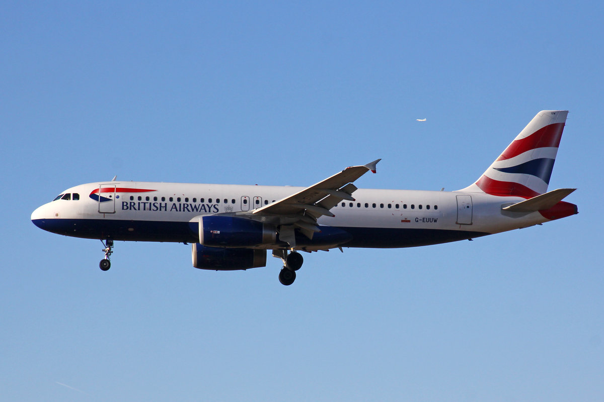 British Airways, G-EUUW, Airbus, A320-232, msn: 3499, 24.Februar 2019, ZRH Zürich, Switzerland.