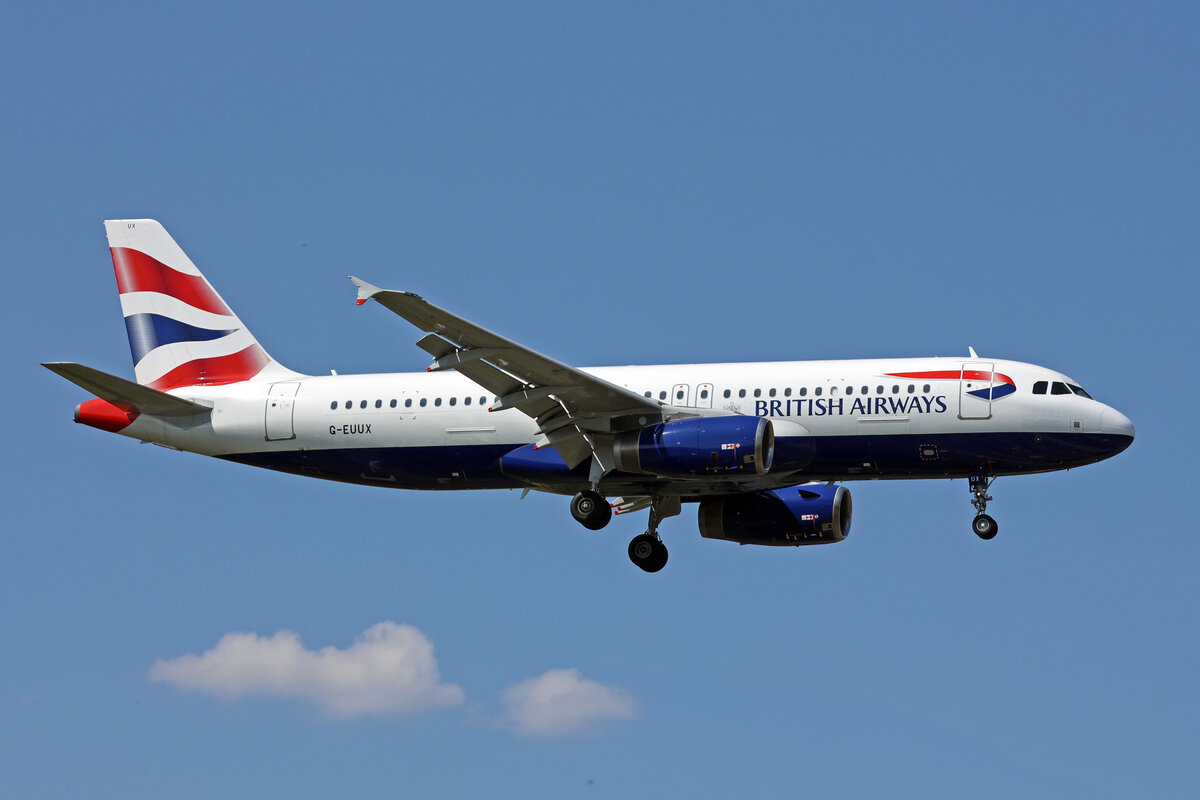 British Airways, G-EUUX, Airbus A320-232, msn: 3550 07.Juli 2023, LHR London Heathrow, United Kingdom.