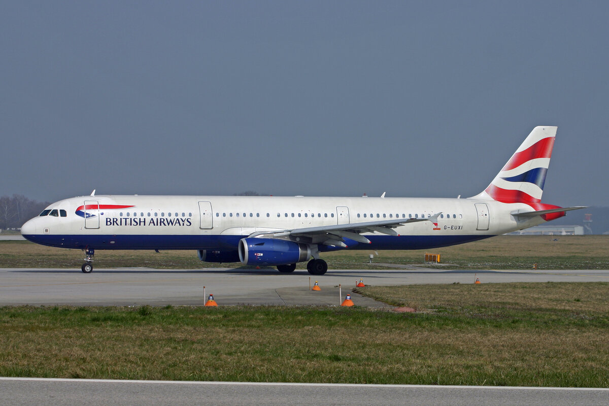 British Airways, G-EUXI, Airbus A321-231, msn: 2536, 16.März 2007, GVA Genève, Switzerland.