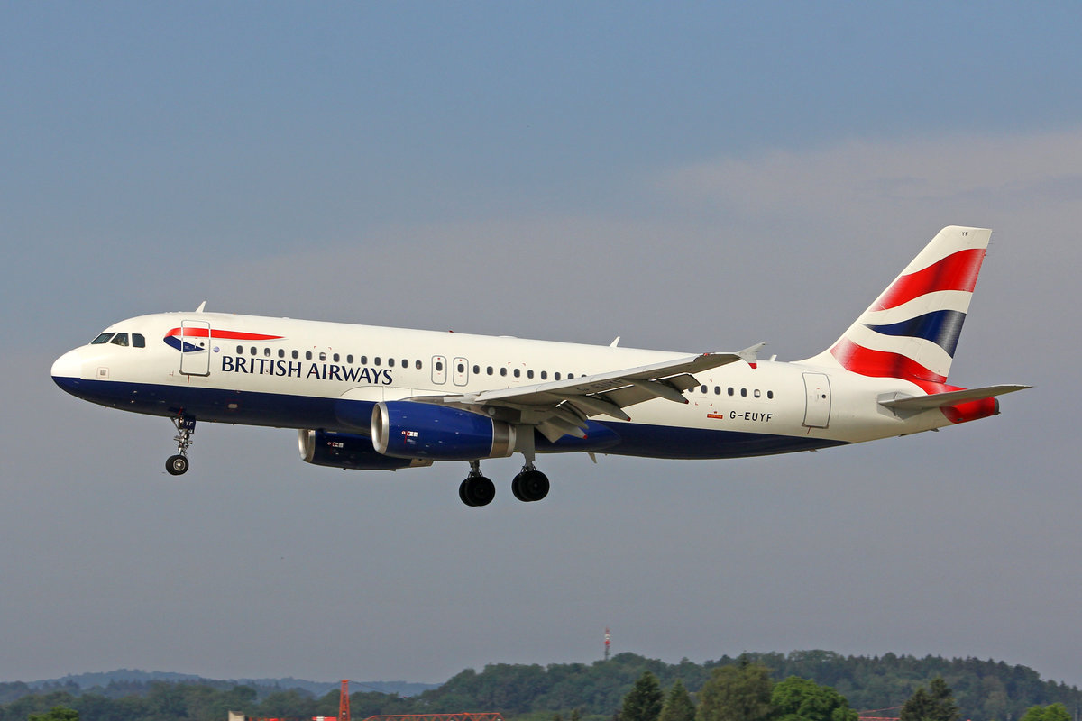 British Airways, G-EUYF, Airbus A320-232, msn: 4185, 15.Juni 2018, ZRH Zürich, Switzerland.
