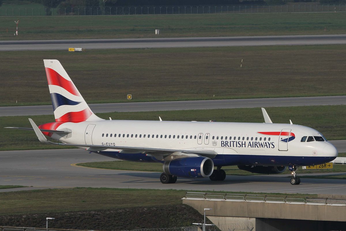 British Airways, G-EUYO, Airbus, A 320-232 sl, MUC-EDDM, Mnchen, 05.09.2018, Germany