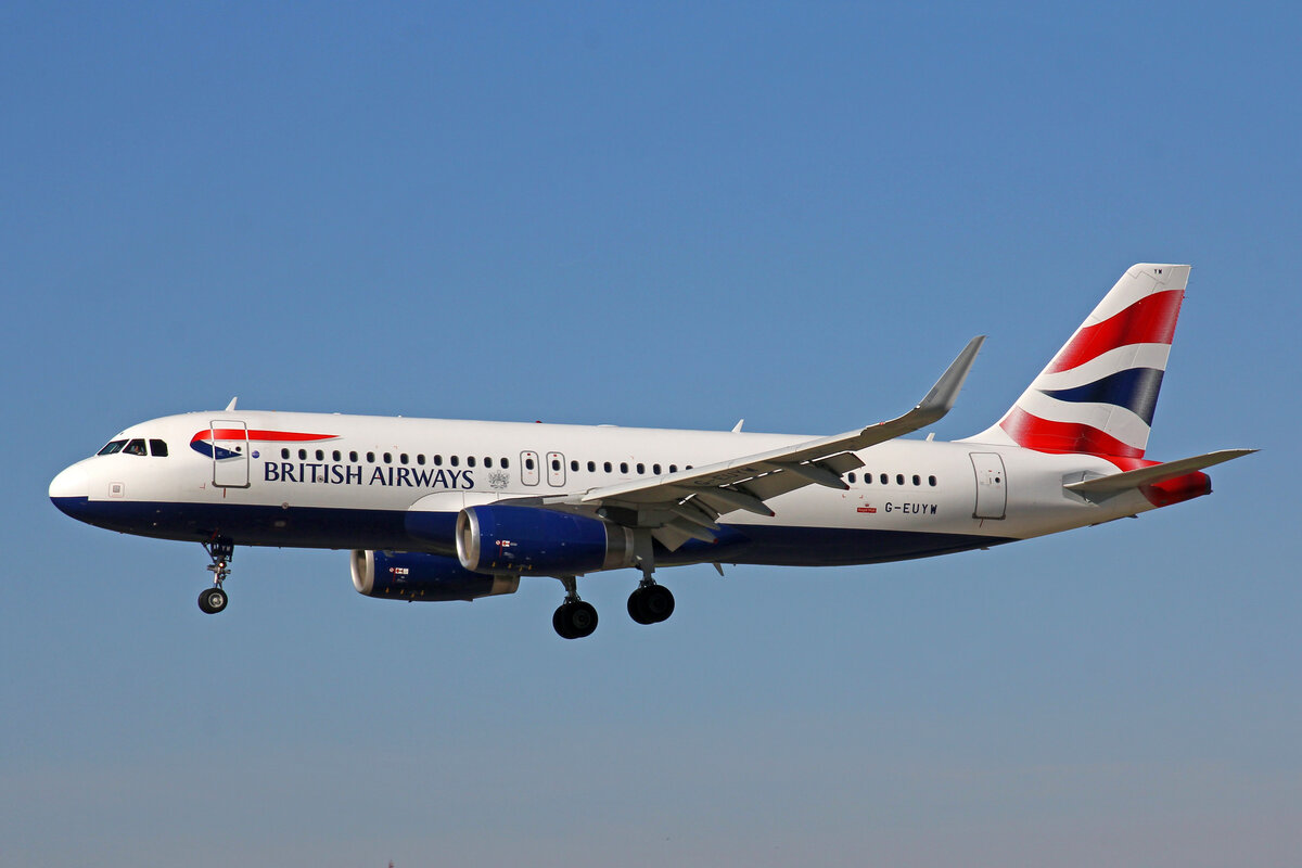 British Airways, G-EUYW, Airbus A320-232, msn: 6129, 18.April 2022, ZRH Zürich, Switzerland.