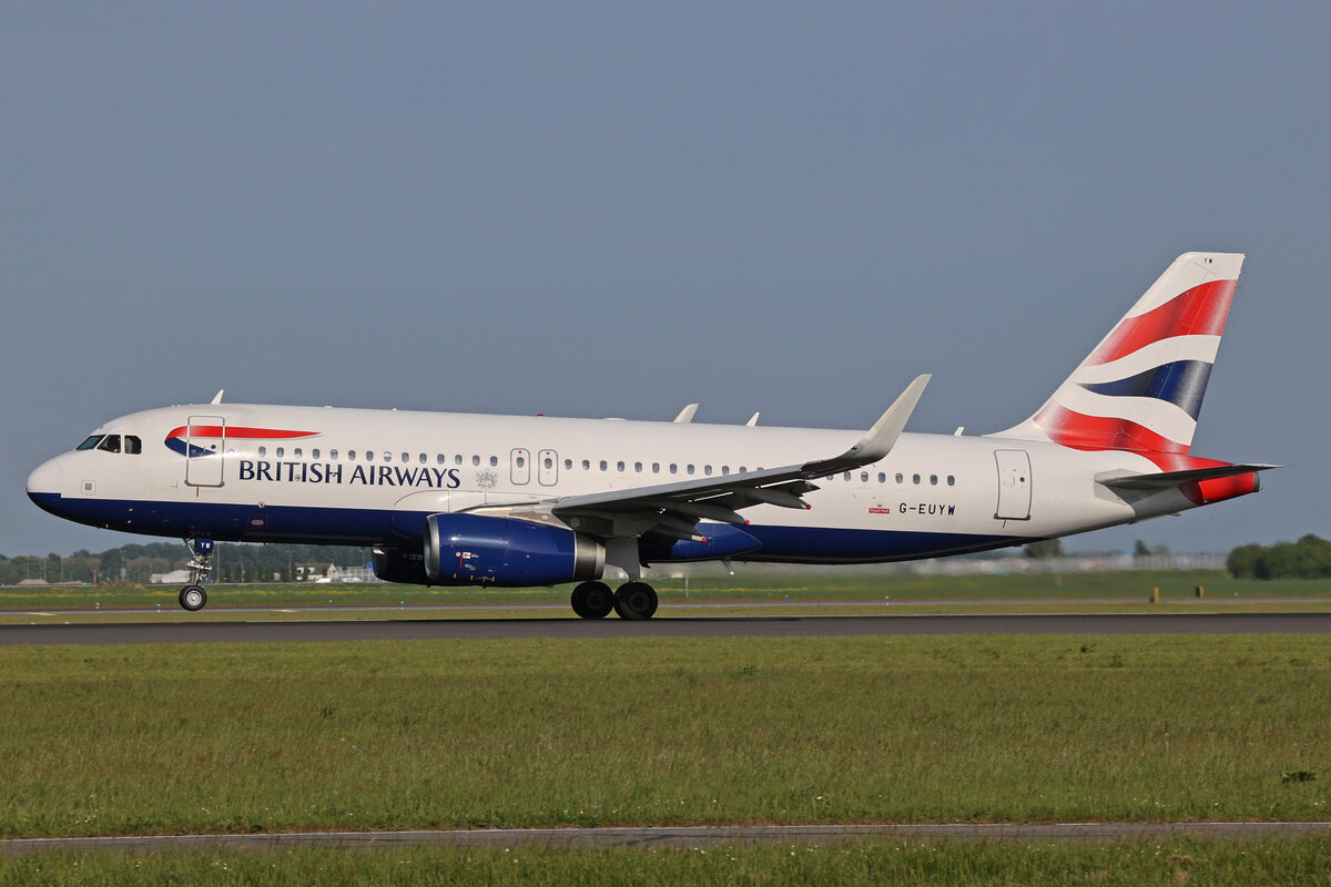 British Airways, G-EUYW, Airbus A320-232, msn: 6129, 18.Mai 2023, AMS Amsterdam, Netherlands.