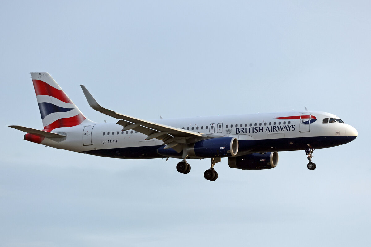 British Airways, G-EUYX, Airbus A320-232, msn: 6155, 28.Dezember 2023, ZRH Zürich, Switzerland.
