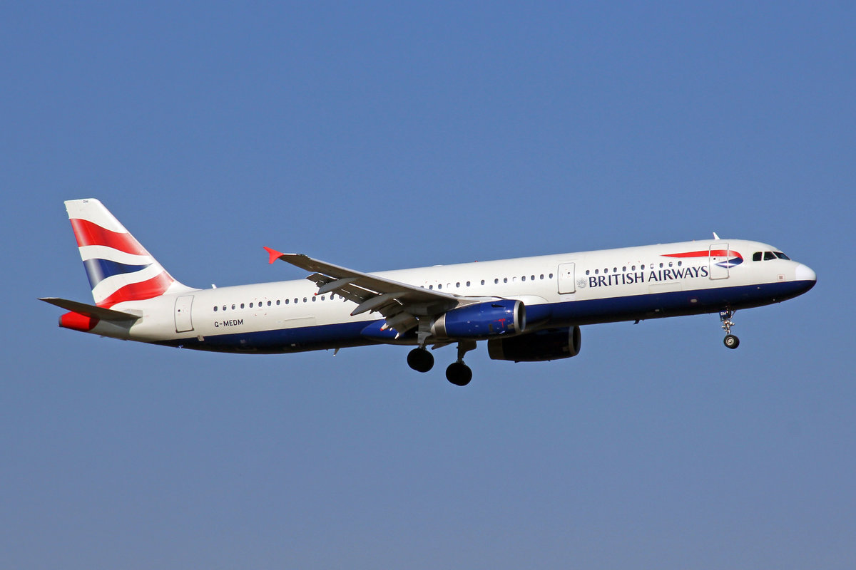 British Airways, G-MEDM, Airbus A321-231, msn: 2799, 24.März 2018, ZRH Zürich, Switzerland.