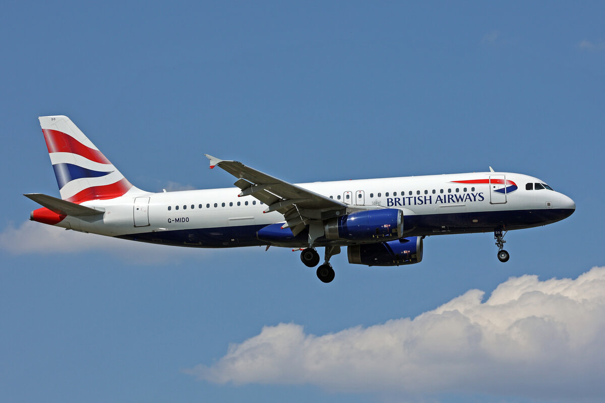 British Airways, G-MIDO, Airbus A320-232, msn: 1987, 07.Juli 2023, LHR London Heathrow, United Kingdom.