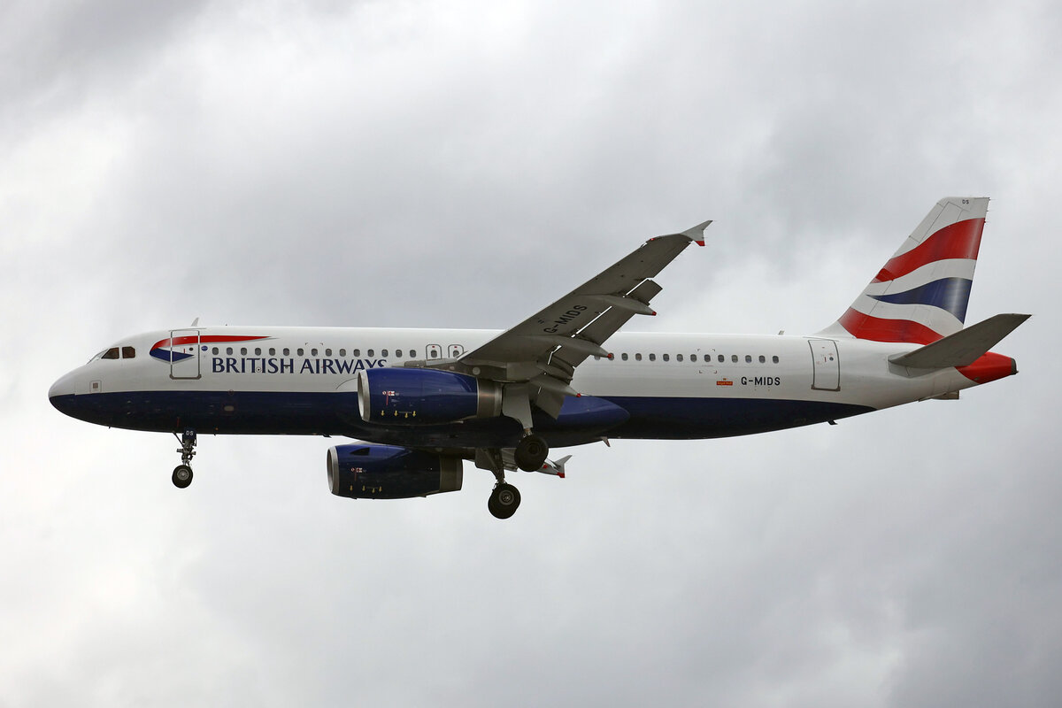 British Airways, G-MIDS, Airbus A320-232, msn: 1424, 03.Juli 2023, LHR London Heathrow, United Kingdom.