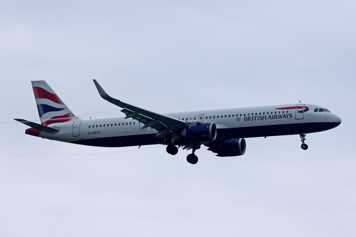 British Airways, G-NEOS, Airbus A321-251NX, msn: 8637, 04.Juli 2023, LHR London Heathrow, United Kingdom.