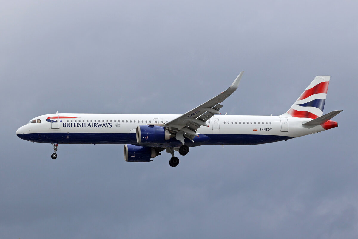 British Airways, G-NEOV, Airbus A321-251NX, msn: 8930, 03.Juli 2023, LHR London Heathrow, United Kingdom.